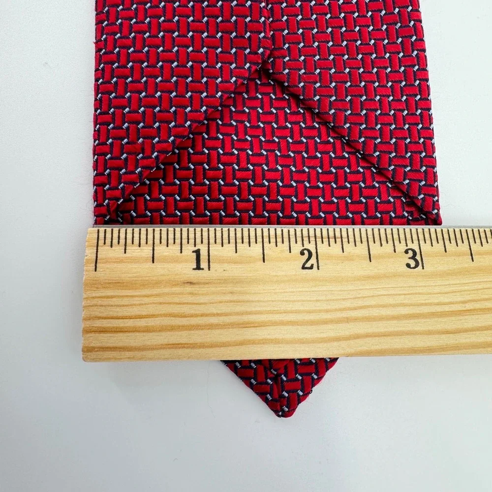 Jos. A. Bank Signature Collection Red Woven‎ Silk Necktie Business Casual